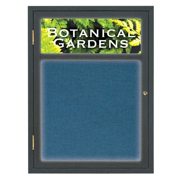 United Visual Products Open Faced Traditional Corkboard, 12x36" UV639A-BRONZE-FORBO - main